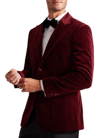 Men | Cotton Velvet Blazer | Medium Brown