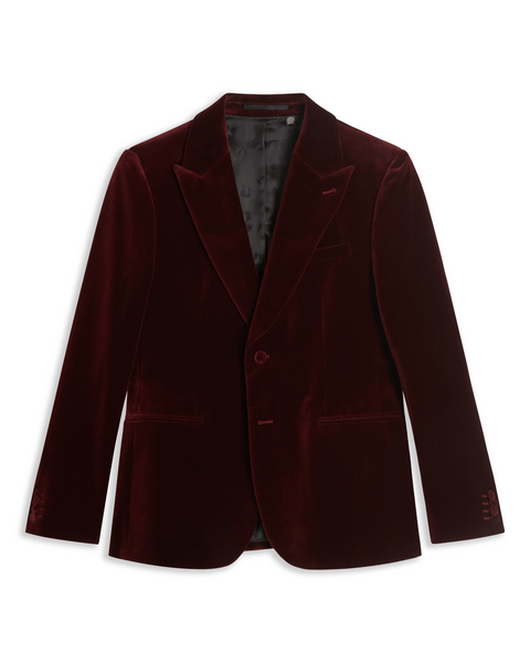 Men | Cotton Velvet Blazer | Medium Brown