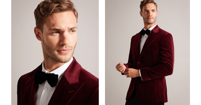 Men | Cotton Velvet Blazer | Medium Brown