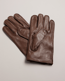 Men | Leather Gloves | Brown Red