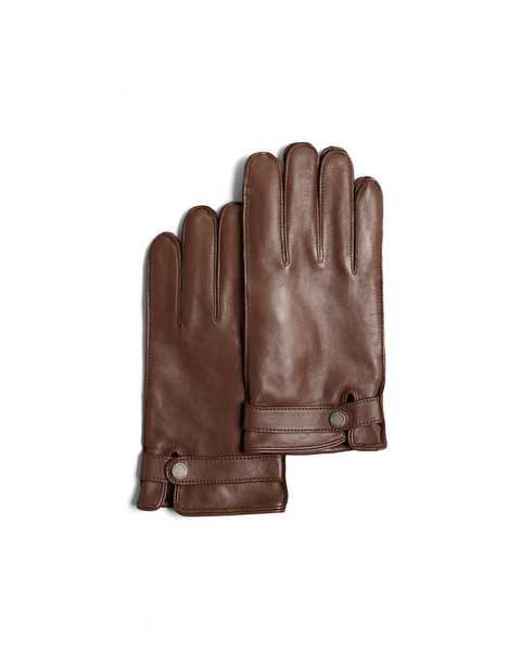 Men | Leather Gloves | Brown Red