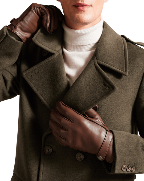 Men | Leather Gloves | Brown Red
