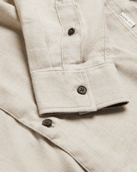 Men | Lightweight Twill Flannel | Stone
