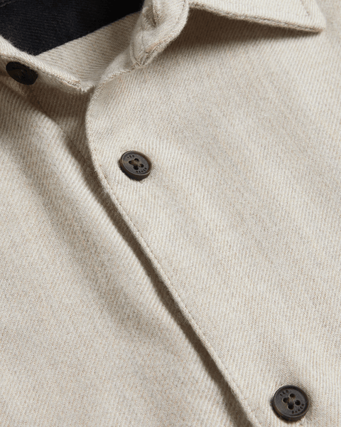 Men | Lightweight Twill Flannel | Stone