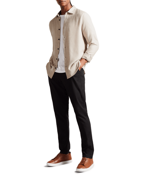 Men | Lightweight Twill Flannel | Stone