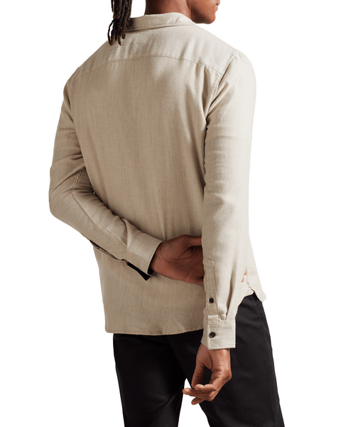 Men | Lightweight Twill Flannel | Stone