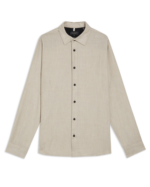 Men | Lightweight Twill Flannel | Stone