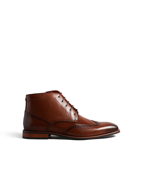 Men | Brogue Chukka Boot | Pale Brown