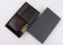 Men | Etched Leather Wallet And | Black