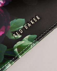 Men | Floral Printed Card Holde | Black