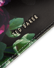 Men | Floral Printed Card Holde | Black