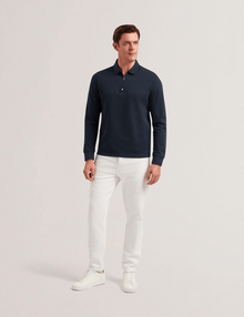 Men | Ingmar Long Sleeve Regular Fit Half Zip | Navy