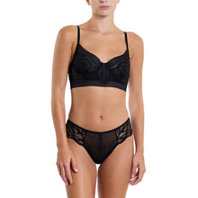 Floral Lace Thong | Black