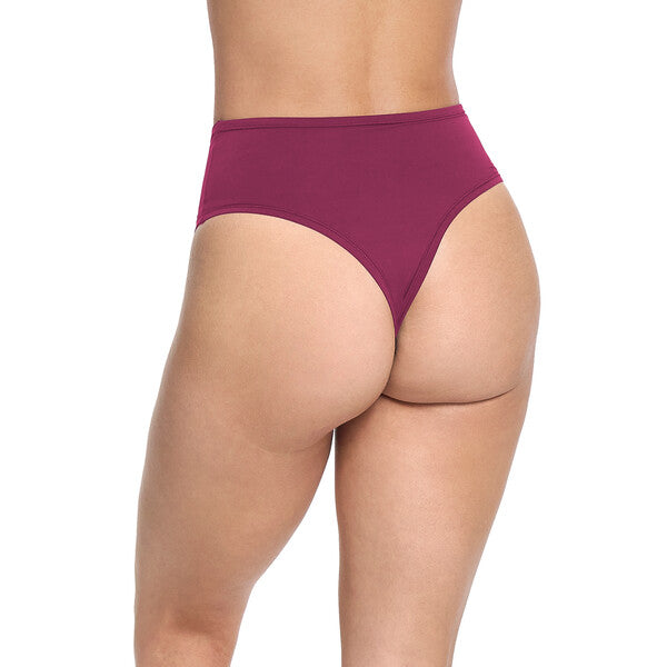 YourFit High Cut Thong | Mulled Wine (Red)