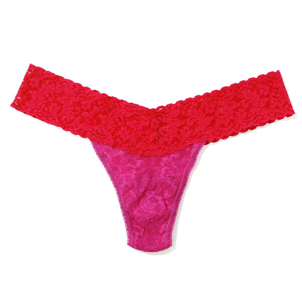 Signature Lace Original Rise Thong | Iris Blue/Beau Blue