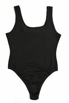 Square Neck Bodysuit | Black