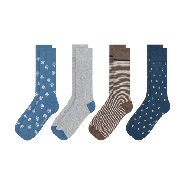 Men | 4 Pack Non Terry DreShort Sleeve Crew | Blue