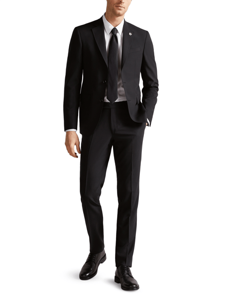 Men | Classic Wool Suit Jacket | Black