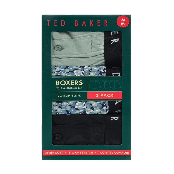 Men | 3 Pack Ctn Bld Knit Bxr Value Box | Black Green