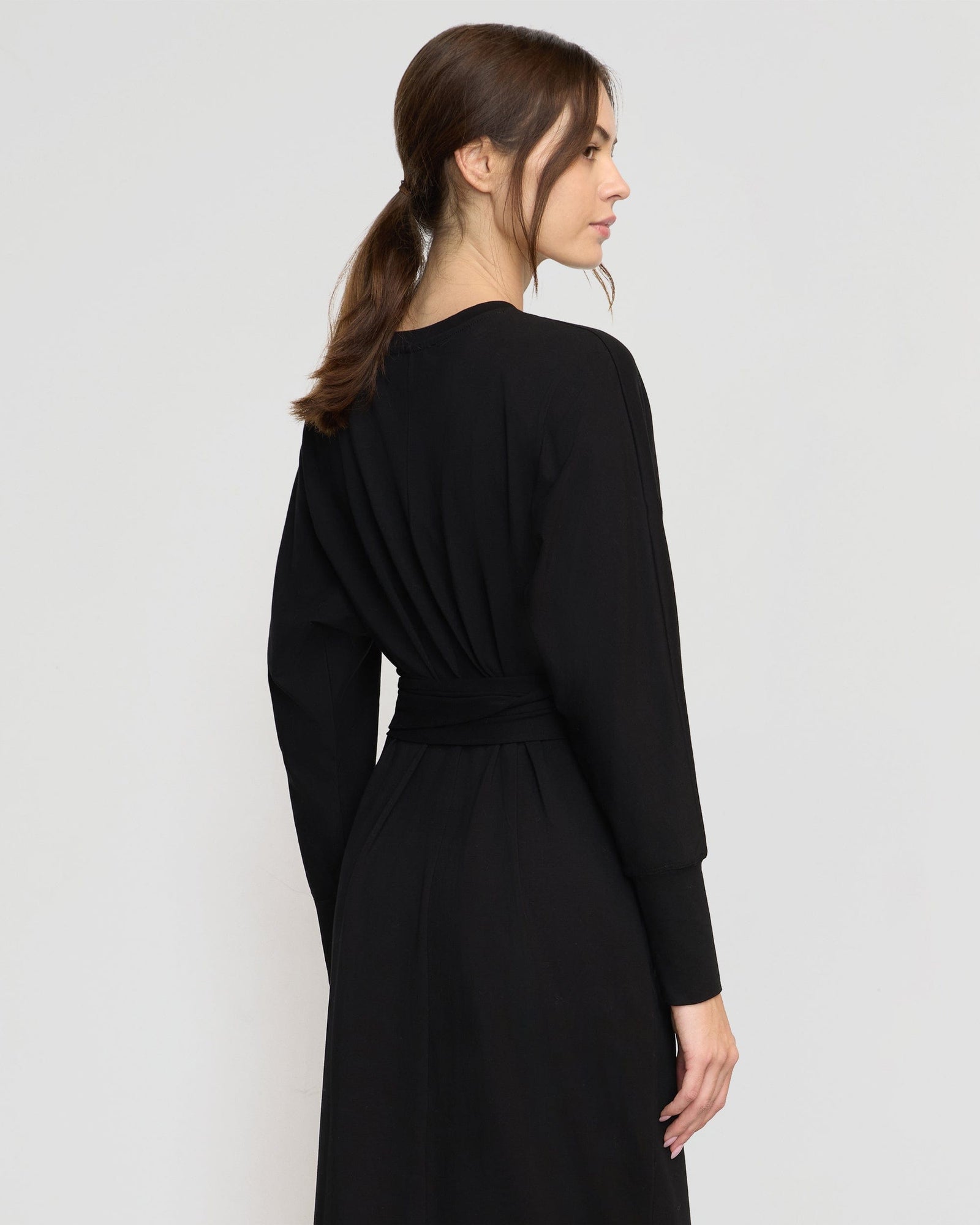 Wei Tie-Front Organic Cotton Dress | Black