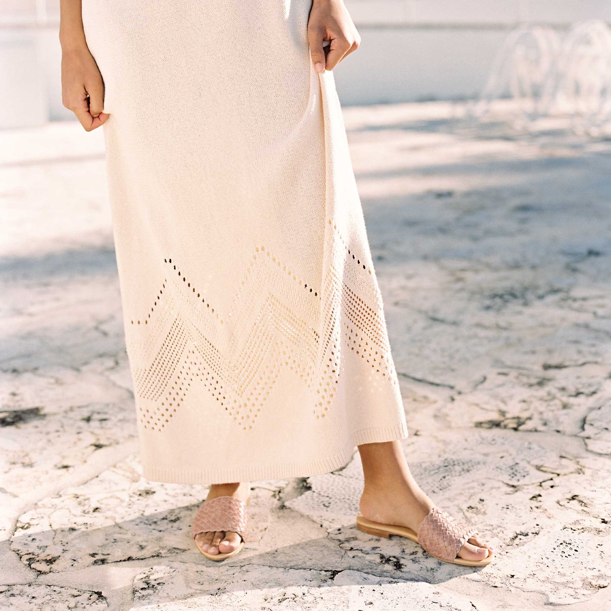 Womens | Isla Woven Slide Sandal Woven | Desert Rose