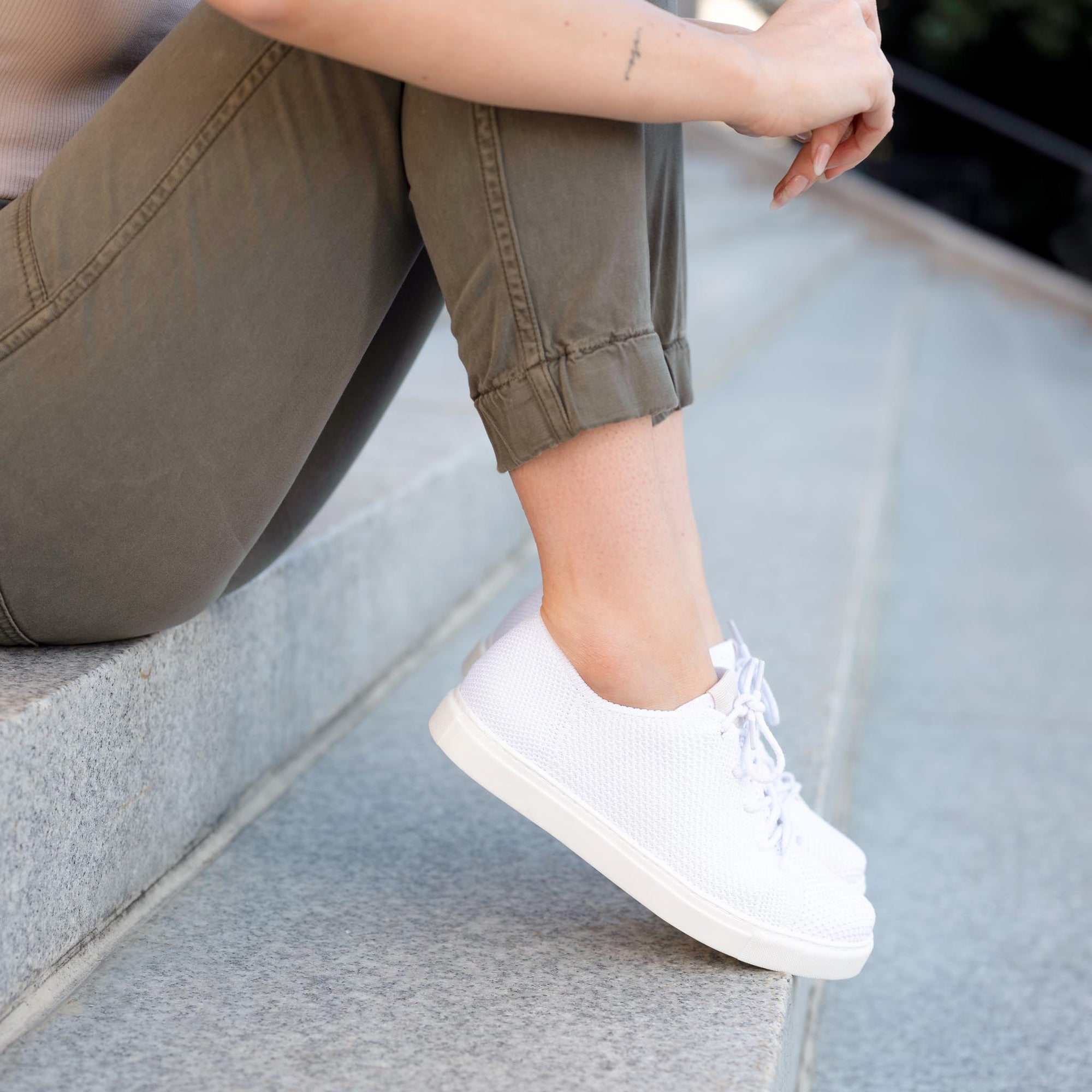 Womens | Go-To Eco-Knit Sneaker | White