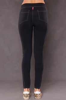 Women | Slouchy Hipster Jean Legging | Black