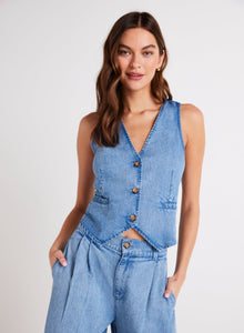 Wren Cinch Back Vest | Vintage Horizon Wash