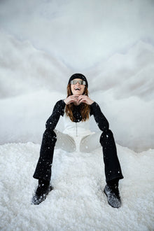 Sleeveless Ski Suit | Off White/Taupe/Black