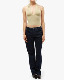 Knit Fine Sweater Halter Top | Oat