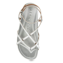 Leera Sandal Footbed | Silver Metallic Faux Leather