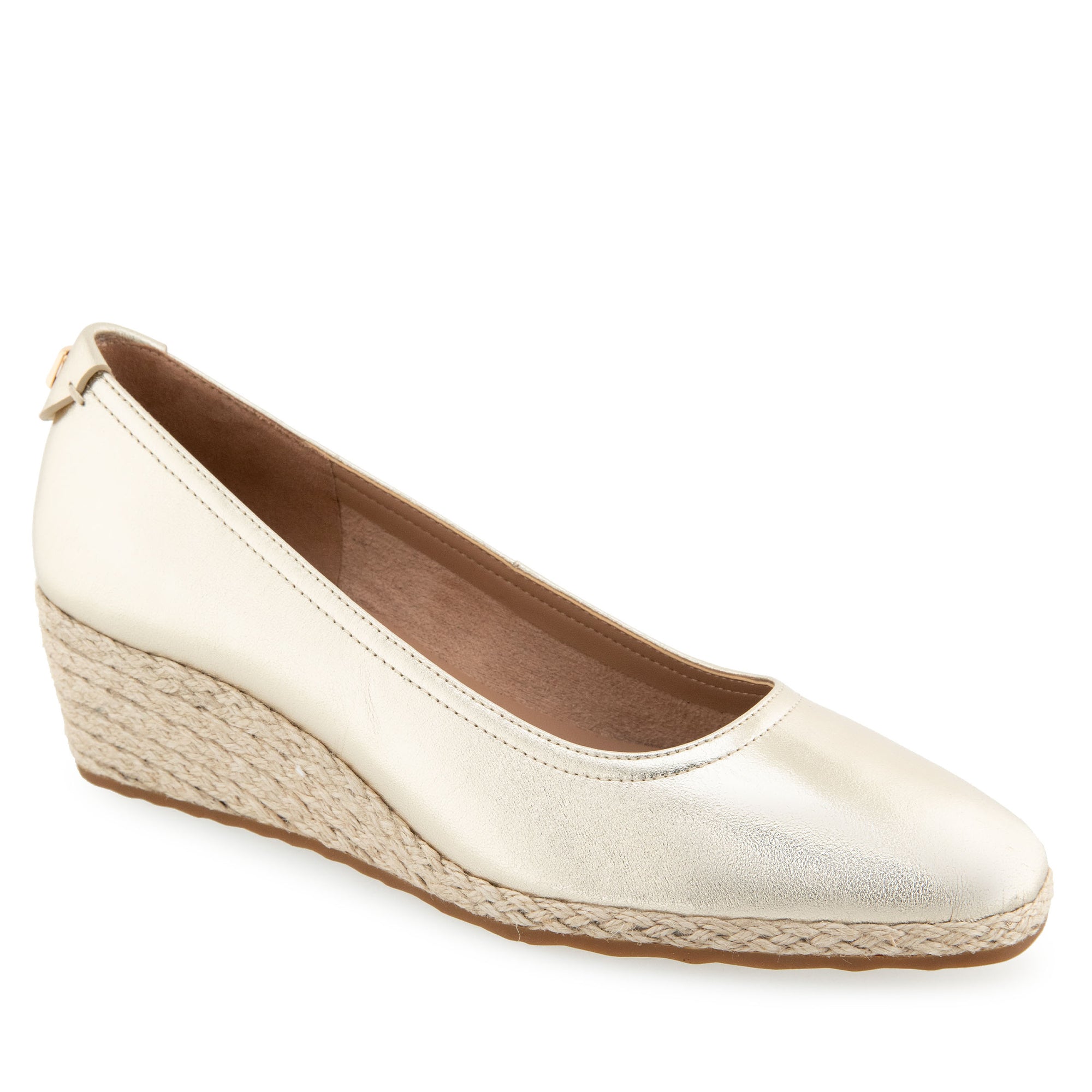 Roma Dress Wedge | Soft Gold Leather