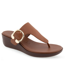 Izola Sandal Wedge | Tan Faux Calf