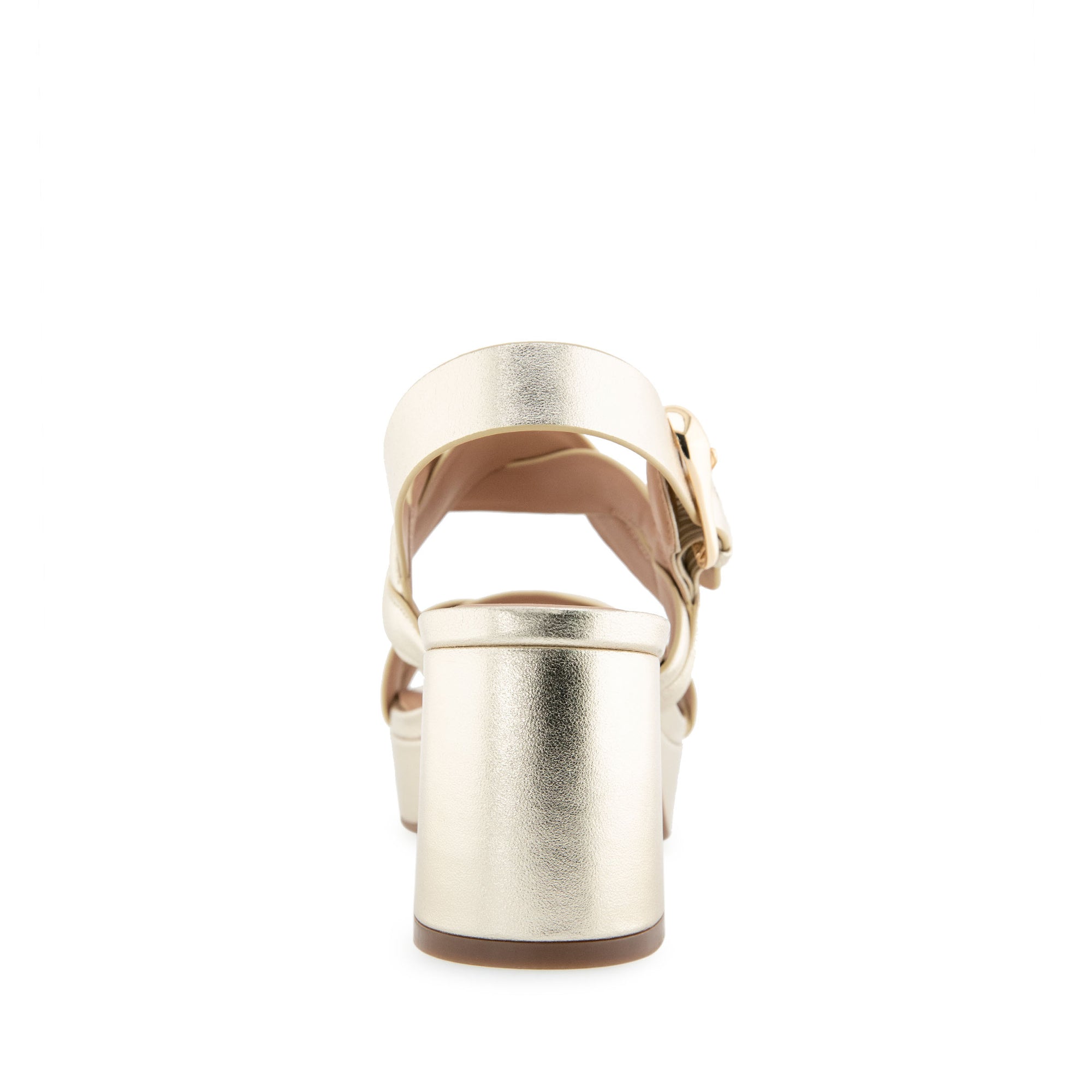 Camea Sandal Platform | Soft Gold Leather