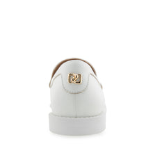 Sienna Tailored Loafer | Bright White Pebbled Leather