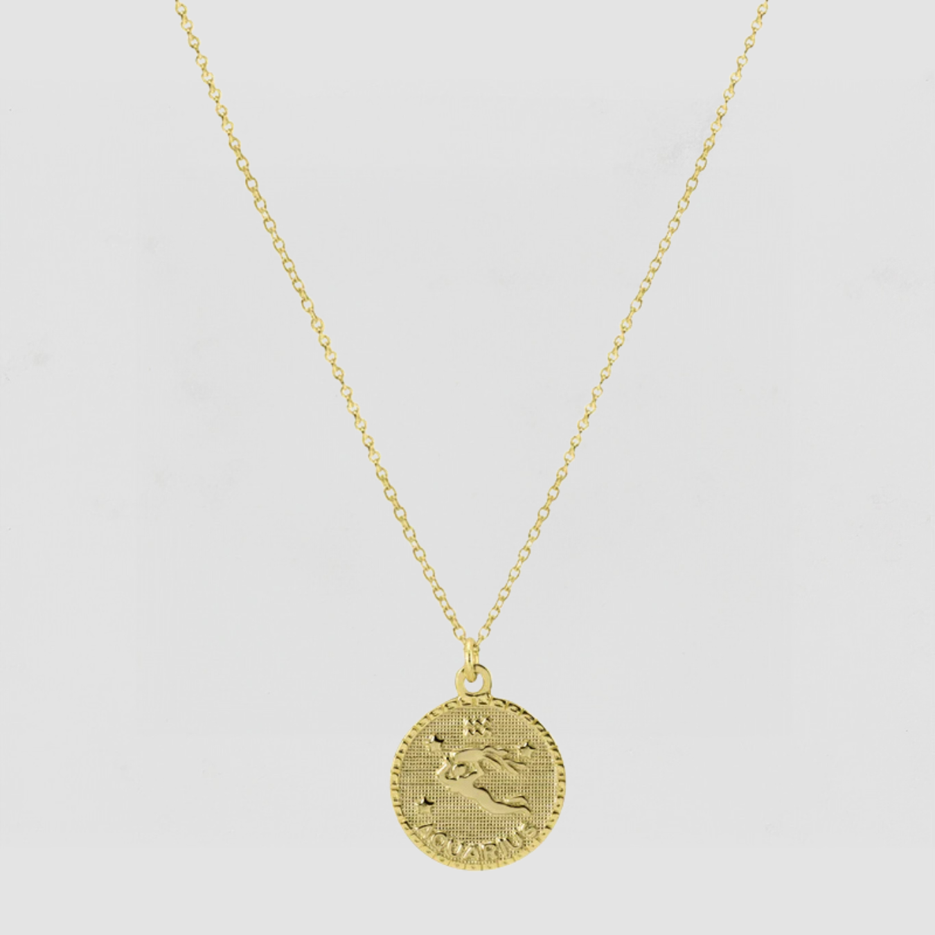 The Zodiac Medal Necklace Libra | Gold Vermeil