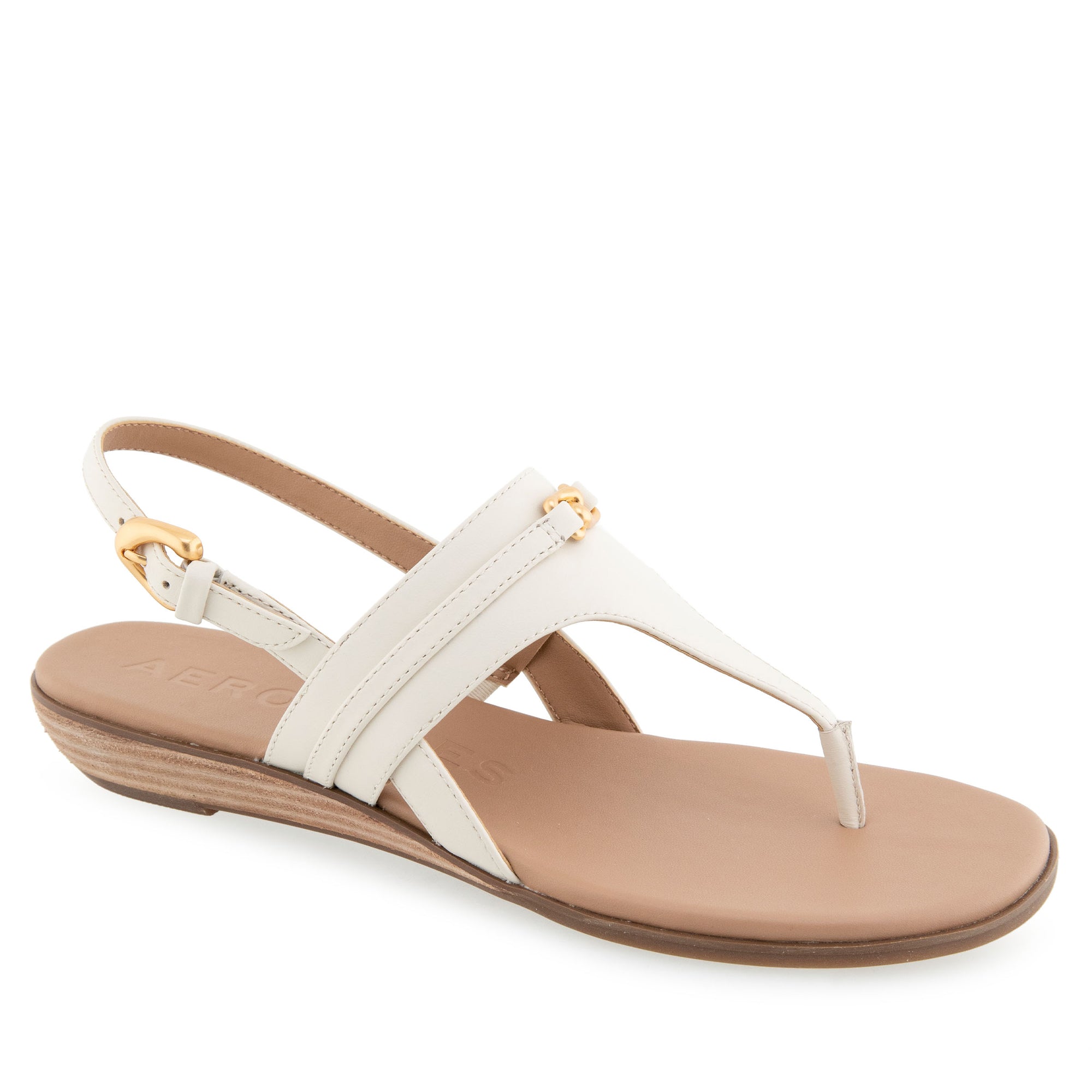 Gemal Sandal Flat | Eggnog Leather