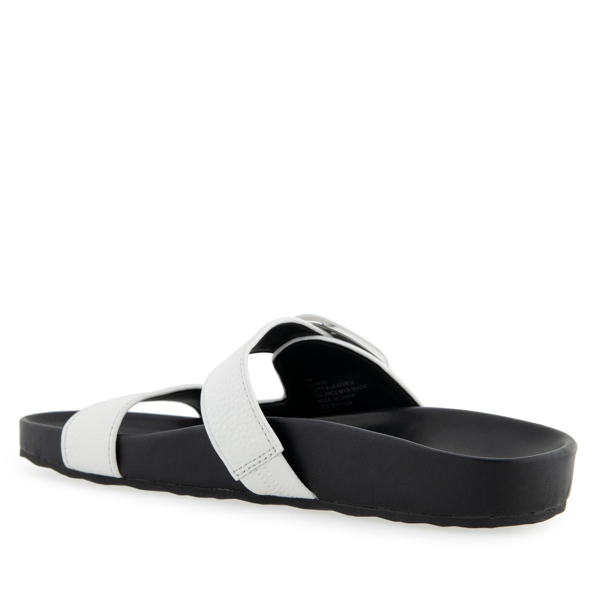 Lemon Sandal Footbed | Bright White Pebbled Leather