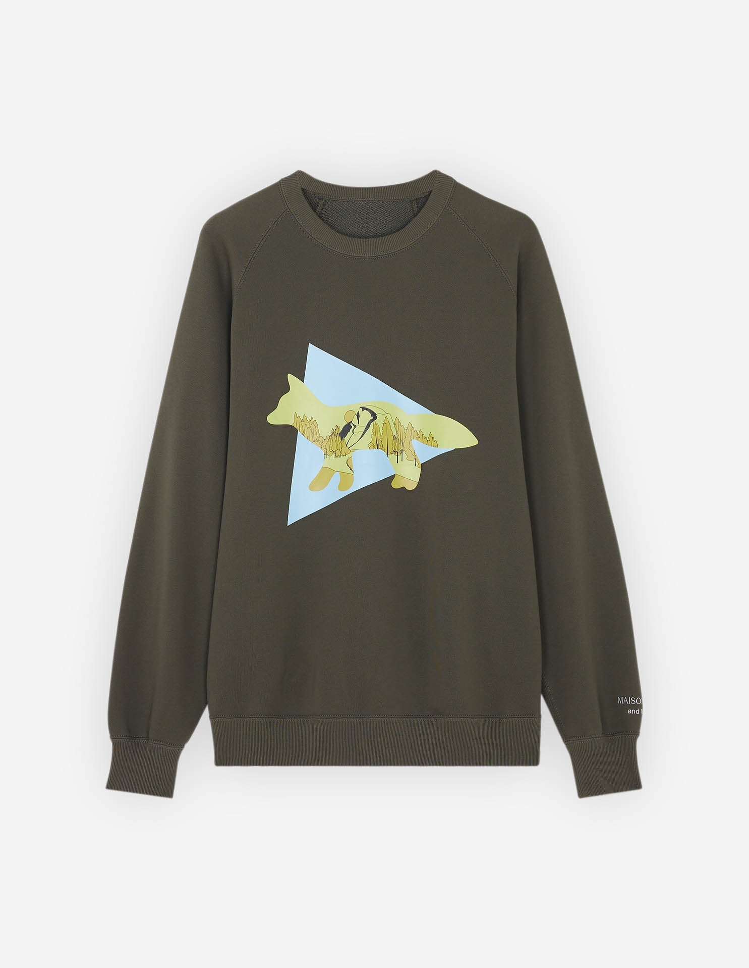 Maison Kitsuné X And Wander Dry Cotton Sweatshirt - Khaki