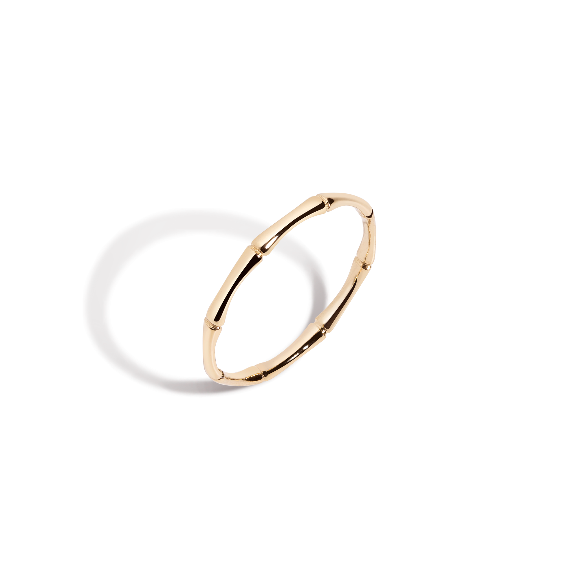 Aurate gold bamboo top ring