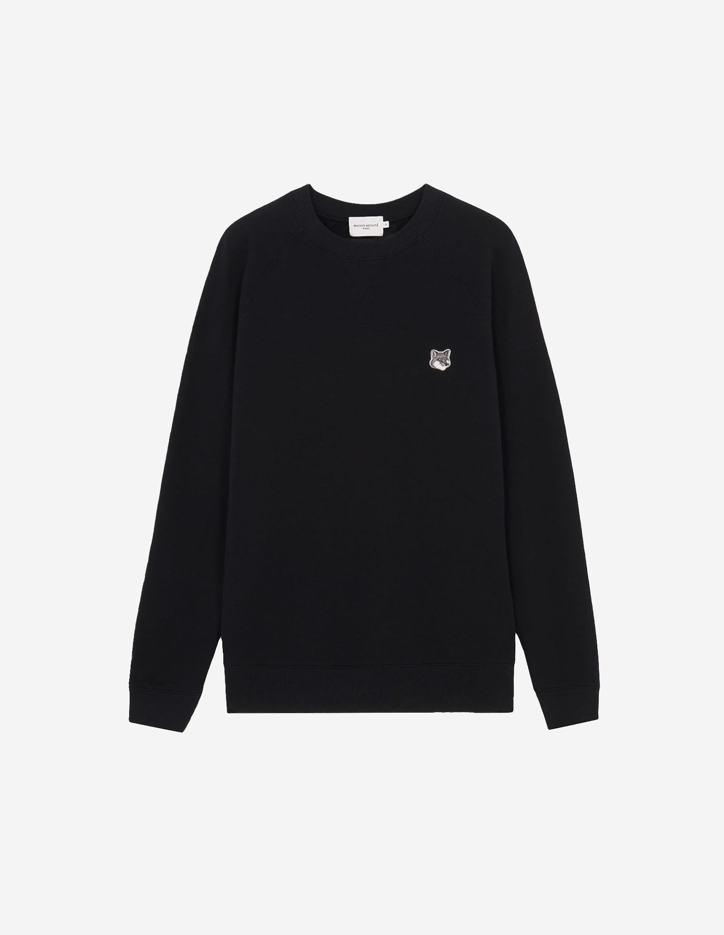 Grey Fox Head Patch Classic Sweatshirt - Black