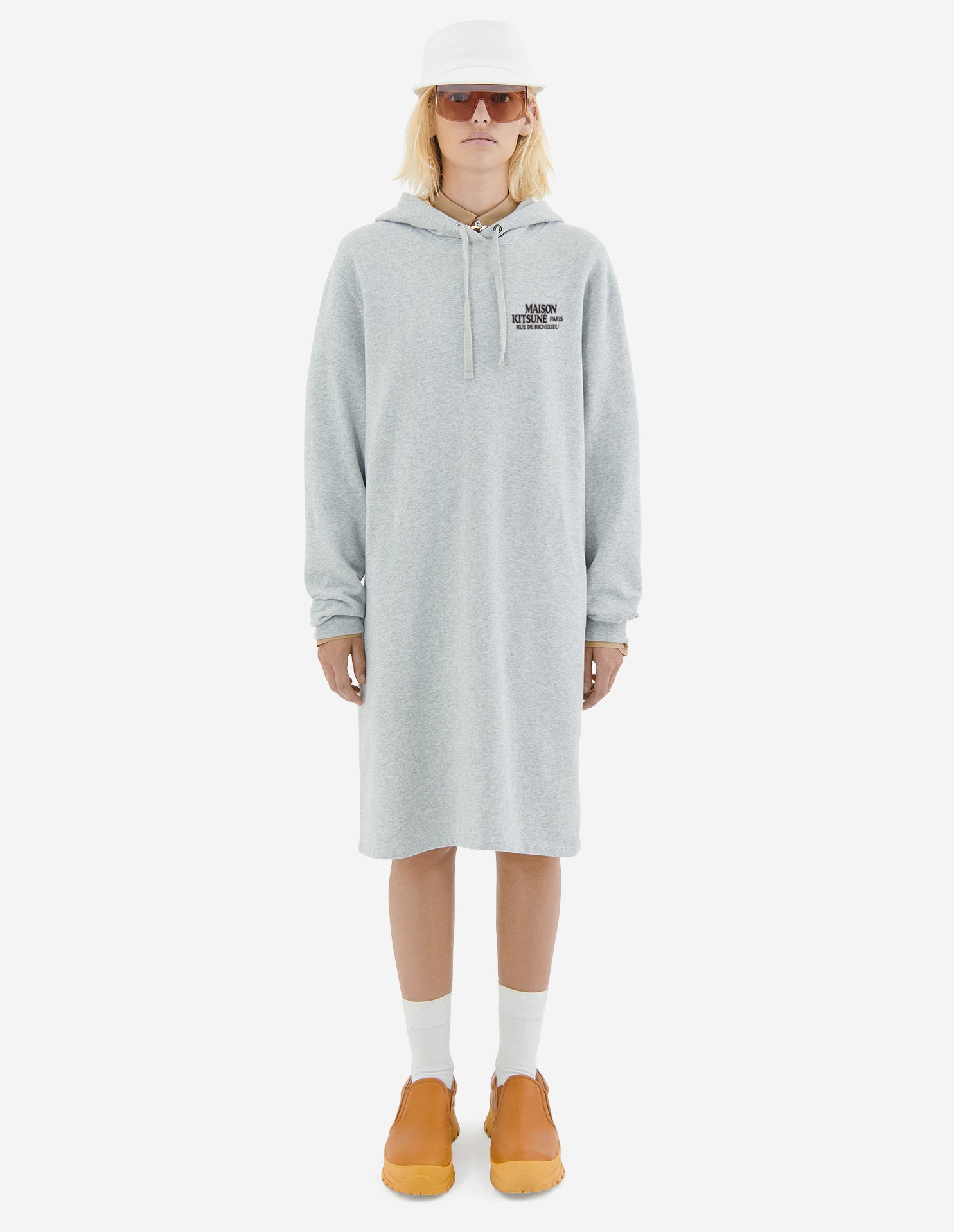 Rue De Richelieu Hoodie Dress - Grey Melange